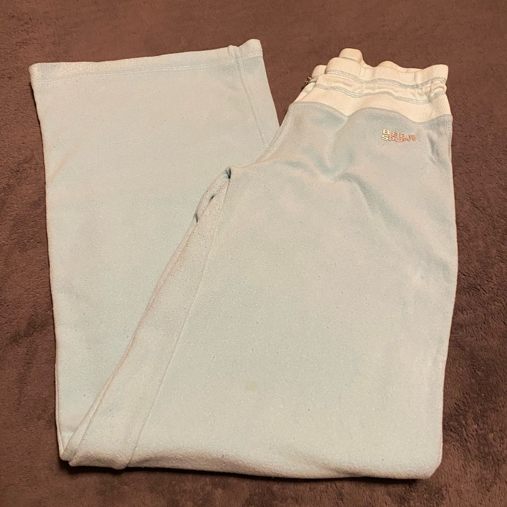 Bebe sport fleece logo lounge pants